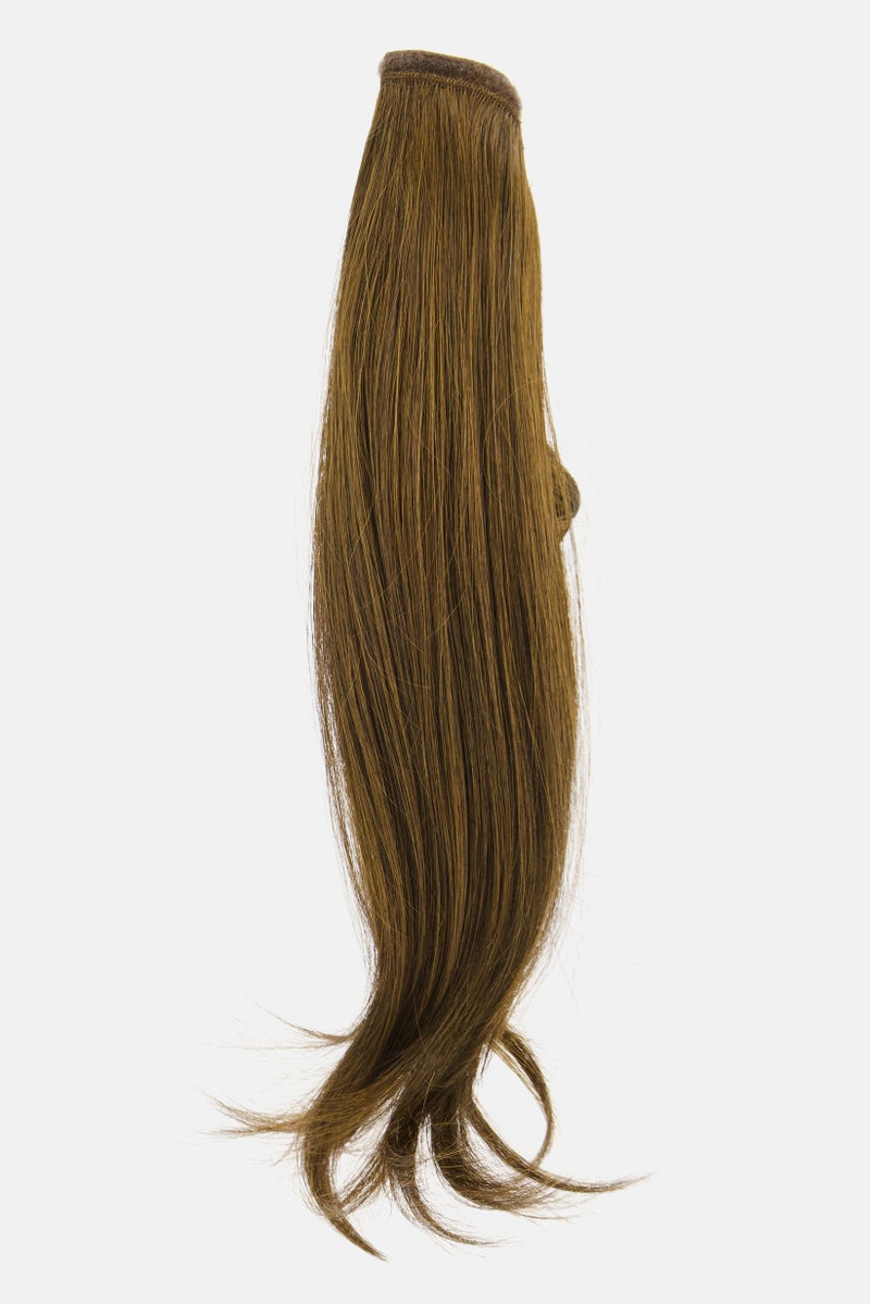 Hershesons Invisible Straight Ponytail Clip In Hair Extension, Copper Brown - Image 1